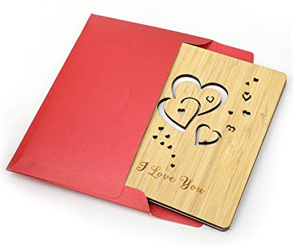 hermosa postal de corazones romantica